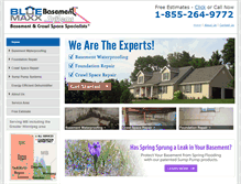 Tablet Screenshot of basementwaterproofingwinnipeg.ca